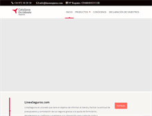 Tablet Screenshot of lineaseguros.com